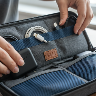 Close-up of organization features